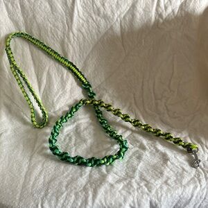 Green and Yellow macramé Dog Leash -26